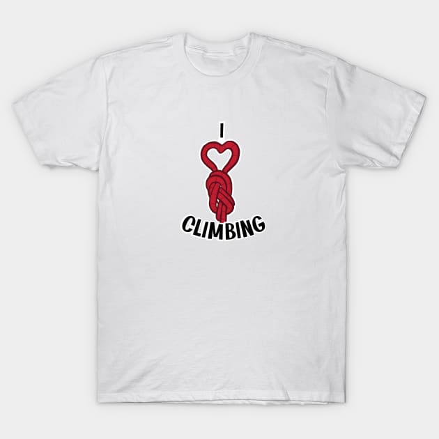 I Love Climbing Knot T-Shirt by JasonHWilliams